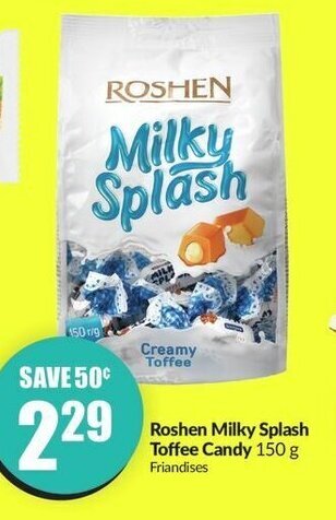 FreshCo Roshen Milky Splash Toffee Candy 150 g offer