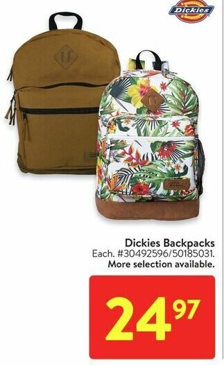 Walmart Dickies Backpacks offer