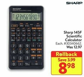 Walmart Sharp 145F Scientific Calculator offer