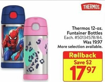 Walmart Thermos 12-oz. Funtainer Bottles offer