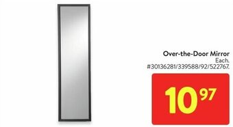 Walmart Over-the-Door Mirror offer