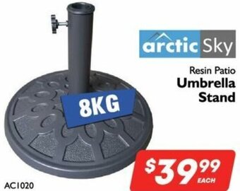Factory Direct arctic Sky Resin Patio Umbrella Stand offer