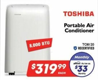 Factory Direct TOSHIBA Portable Air Conditioner offer