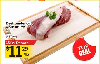 Mayrand Beef tenderloin 4-5lb utility offer