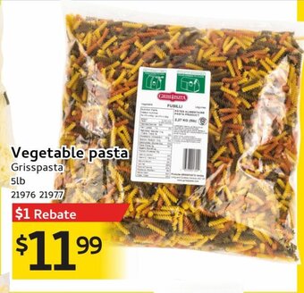 Mayrand Vegetable pasta Grisspasta 5lb offer