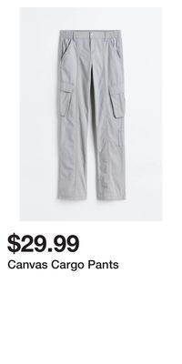 H&M Canvas cargo pants offer