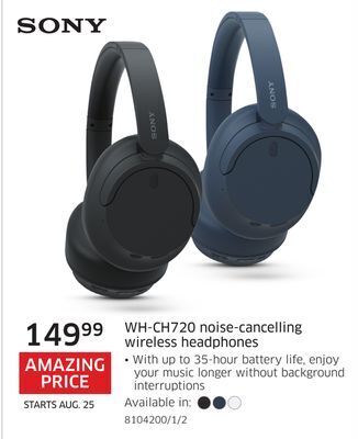 The Source Sony wh-ch720 noise-cancelling wireless headphones offer