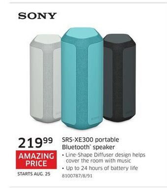 The Source Sony srs-xe300 portable bluetooth speaker offer