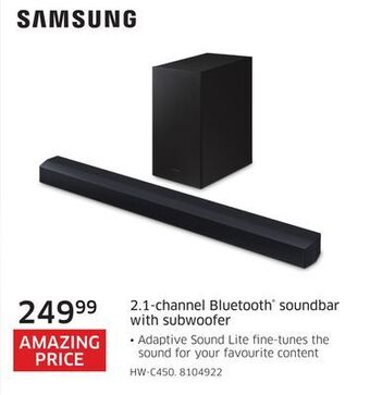 The Source Samsung 2.1-channel bluetooth® soundbar with subwoofer offer