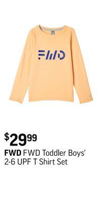 Sport Chek Fwd toddler boys' 2-6 upf t shirt set offer