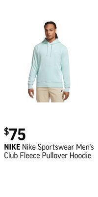 Sport Chek Nike sportswear men's club fleece pullover hoodie offer