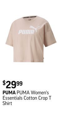 Sport Chek Puma women's essentials cotton crop t shirt offer