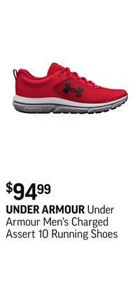 Sport Chek Under armour men's charged assert 10 running shoes offer