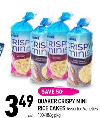 Coppa's Fresh Market Quaker crispy mini rice cakes offer