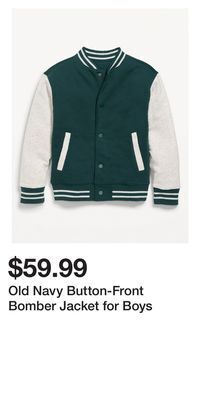 Old Navy Old navy button-front bomber jacket for boys offer