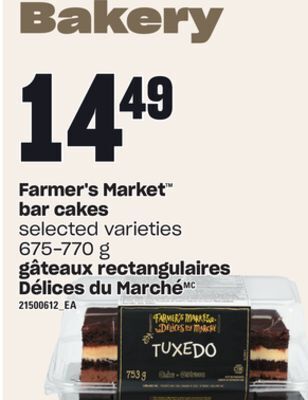 Independent City Market Gâteaux rectangulaires délices du marché, 675-770 g offer