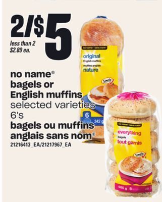 Independent City Market Bagels ou muffins anglais sans nom®, 6's offer