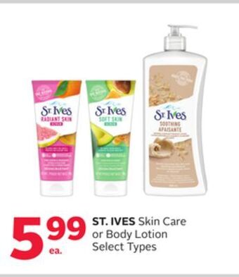 Rexall St. ives skin care or body lotion offer