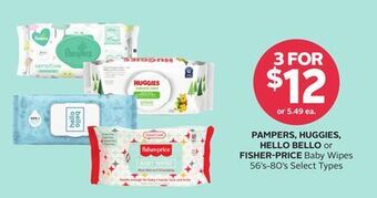 Rexall Pampers, huggies, hello bello or fisher-price baby wipes offer