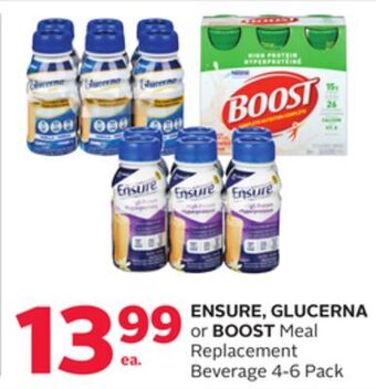 Rexall Ensure, glucerna or boost meal replacement beverage offer