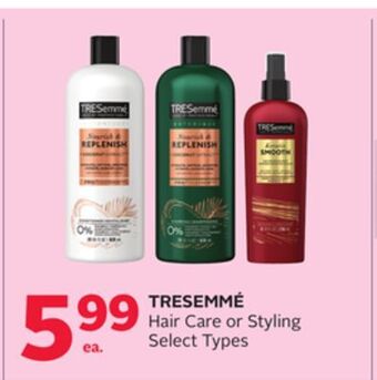 Rexall Tresemmé hair care or styling offer