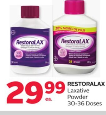 Rexall Restoralax laxative powder offer
