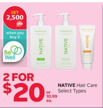 Rexall Native hair care offer