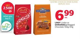 Rexall Lindt lindor or ghirardelli bagged chocolate offer