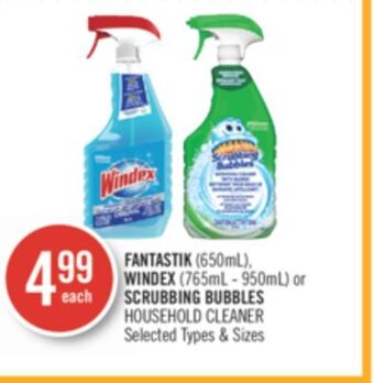 Shoppers Drug Mart Fantastik (650ml), windex (765ml - 950ml) or scrubbing bubbles household cleaner offer