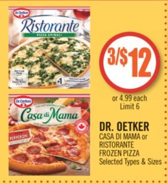 Shoppers Drug Mart Dr. oetker casa di mama or ristorante frozen pizza offer