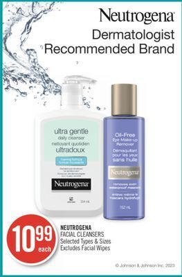 Shoppers Drug Mart Neutrogena facial cleansers offer