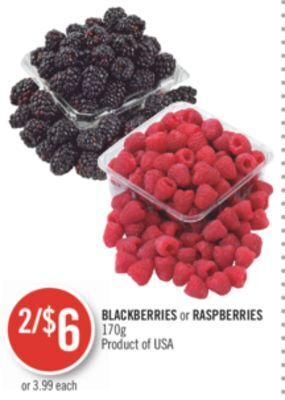 Shoppers Drug Mart Blackberries or raspberries offer