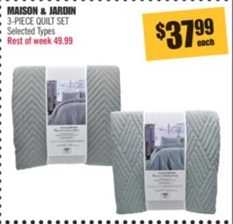 Shoppers Drug Mart Maison & jardin 3- piece quilt set offer
