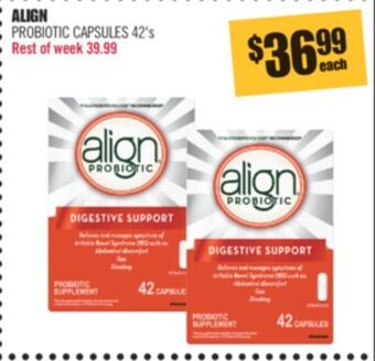 Shoppers Drug Mart Align probiotic capsules offer