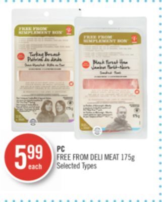 Shoppers Drug Mart Pc free from deli meat offer