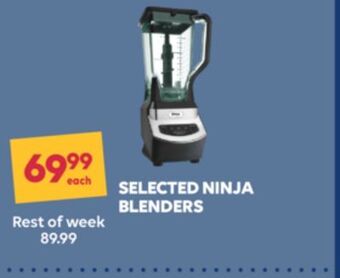 Shoppers Drug Mart Selected ninja blenders offer