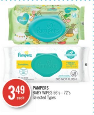 Shoppers Drug Mart Pampers baby wipes offer