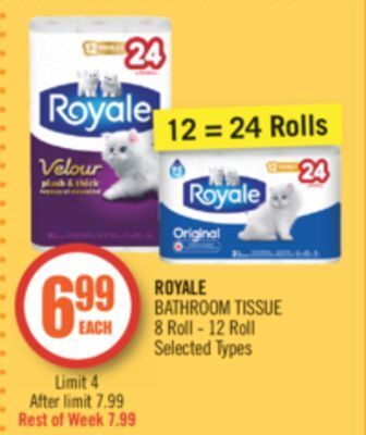 Shoppers Drug Mart Royale bathroom tissue offer