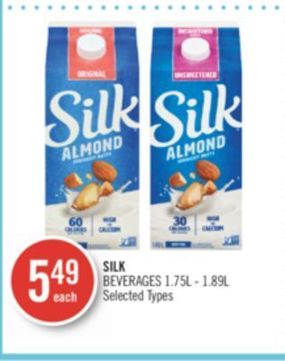 Shoppers Drug Mart Silk beverages offer