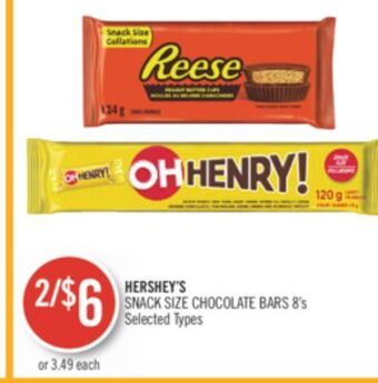 Shoppers Drug Mart Hershey's snack size chocolate bars offer