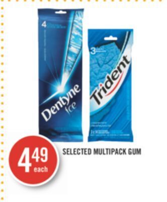 Shoppers Drug Mart Selected multipack gum offer