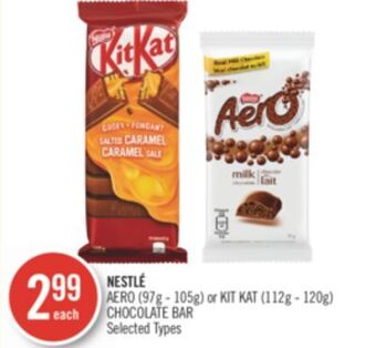 Shoppers Drug Mart Nestlé aero (97g - 105g) or kit kat (112g - 120g) chocolate bar offer
