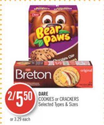 Shoppers Drug Mart Dare cookies or crackers offer