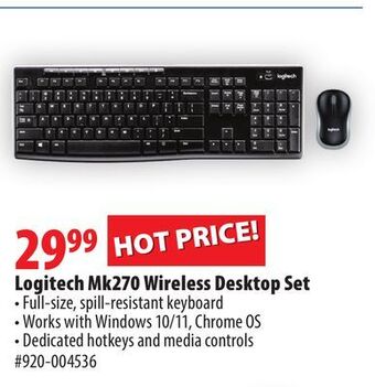 London Drugs Logitech mk270 wireless desktop set offer