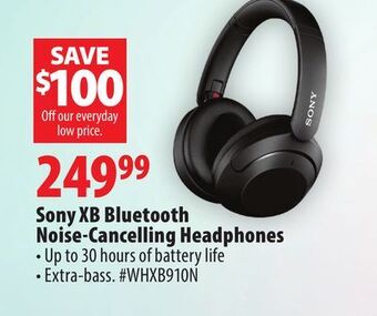 London Drugs Sony xb bluetooth noise-cancelling headphones offer