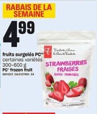 Provigo PC frozen fruit 300-600 g offer