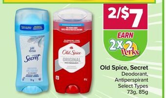 PharmaChoice Old spice, secret deodorant, antiperspirant offer