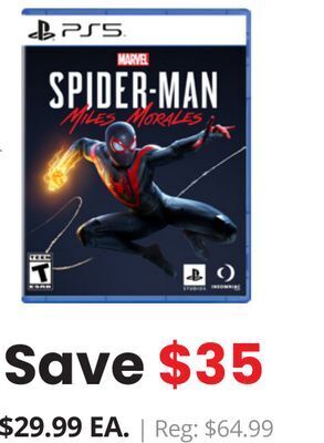 GameStop Ps5 marvel spider-man miles morales offer