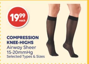 Wellwise by Shoppers Compression knee-highs airway sheer 15-20mmhg offer