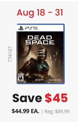 GameStop Ps5 dead space offer